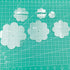 Set of 6 Flower Shape Acrylic Sashiko Stencils for Hand Quilting and Embroidery (Flower)...