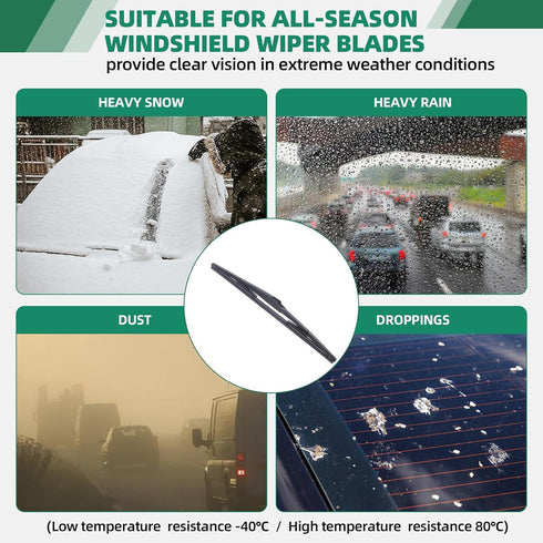 Windshield Wipers 22”+19” Premium OEM Quality, Durable Stable and Quite, Universal J/U Hook All-season Auto Replacement Front Wiper Blades (Pack o...