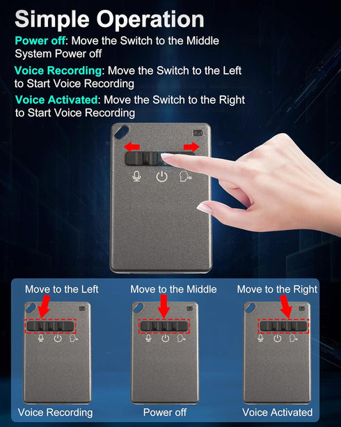 Digital Voice Recorder Cube, Voice Activated Noise Cancelling Sound Recording Device, Play Recorded Sounds by 3.5 Plug Earphone,Digtal Audio Recor...