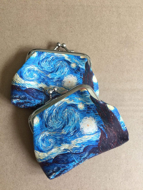 Lovely Abstract Pattern Coin Purse- Mini Blue Clasp Pouch Wallet Key Bags Money Bag, Gift for Girls Kids Purses Women Wallets Buckle Party Favors...