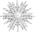 SELOVO Bridal Zircon CZ Bouquet Snowflake Simulated Pearl Brooch Pins Silver Tone...