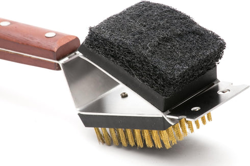 Outset QB45 3-in-1 EA, Rosewood 3 in 1 Grill Brush...