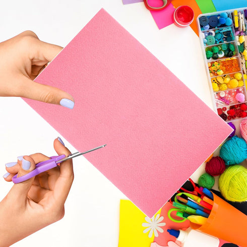 Morcheiong 12 Pcs Self Adhesive Felt Sheet Soft Felt Sheets with Adhesive Backing for Art Project and Sewing DIY Craft(11.8"x7.9"/30x20cm)- Pink...