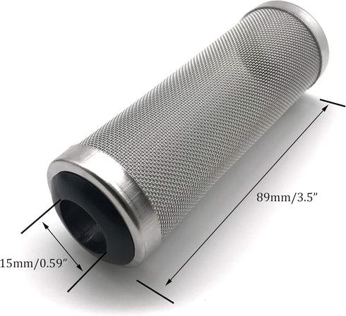 2Pcs Aquarium Fish/Shrimp Mesh Net Filter Guard?Fish Tank Intake Strainer Pre-filter Cover Stainless Steel (15mm ID)...