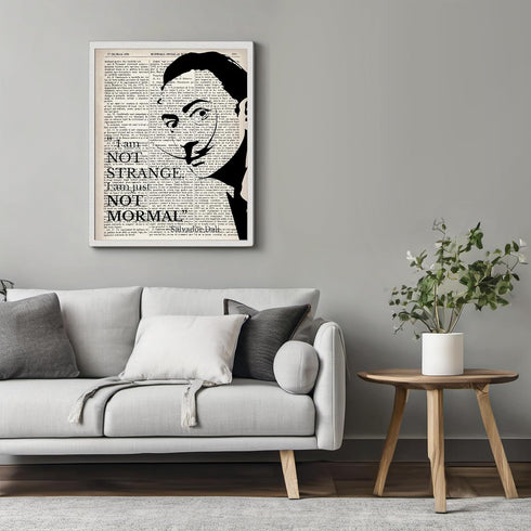 Posterizer 1 pcs-I Am Just Not Normal-Salvador Dali quote-Quotes and Poems-Famous Figures Art Collection-Gift for Art Lovers-Decor for Home & Offi...