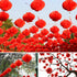 10 Pcs Chinese New Year Lanterns Red Lanterns Set of 10 for Chinese Spring Festival Wedding Festival Restauran Party Decoration (25 Cm/10", 10 Pcs...