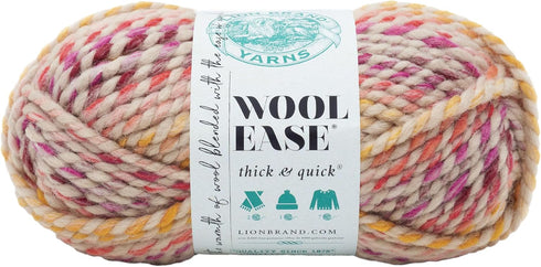 Lion Brand Yarn Wool-Ease Thick and Quick Yarn, Soft and Bulky Yarn for Knitting, Crocheting, and Crafting, 1 Pack, Spice Market...