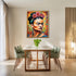 Posterizer 1 pcs- Frida Kahlo inspied art in oil painting theme-Famous Figures Art Collection-Floral Botanical Art- Living Room Bedroom Decor- unf...