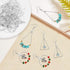 YaeYur 90Pcs White K Beading Hoop Earrings Beading Hoop Set Geometric Beading Earrings Teardrop Round Triangle Beading Hoops for Earring Making DI...