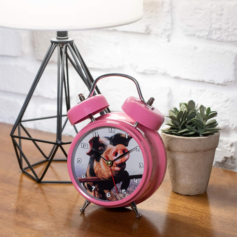 Mark Feldstein & Associates Wacky Wakers Pig Bedside Tabletop Alarm Sound Clock...