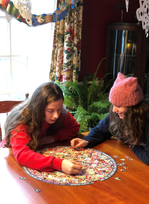 eeBoo: Piece and Love Women March! 500 Piece Round Circle Jigsaw Puzzle, Puzzle for Adults and Families, Glossy, Sturdy Pieces and Minimal Puzzle ...