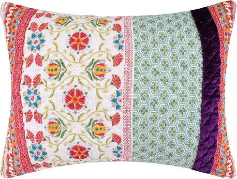 Greenland Home Thalia Pillow Sham, 1 Count, Model GL-1606AS, Standard 20x26-inch, Tango...