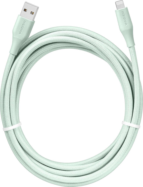 Insignia - 10' Lightning to USB Charge-and-Sync Cable - Green...