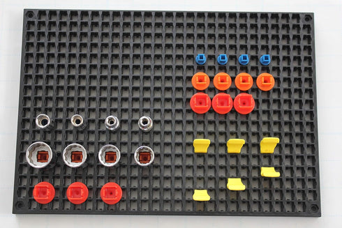 Organizer Genie - One Black Pegboard to organize your Sockets, Wrenches, Pliers, Screwdrivers, Bits and All Other Tools...