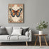Posterizer 1 pcs- Orange and blue butterfly with wild red flowers-Art for Animal Lovers-Floral Botanical Art- Gift for Men Women Teens-Living Room...