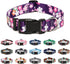 Adjustable Dog Collar - Special Design Patterns, Soft Nylon Comfortable Durable Pet Collar for Small Medium Large Dogs (S, Floral Pink)...