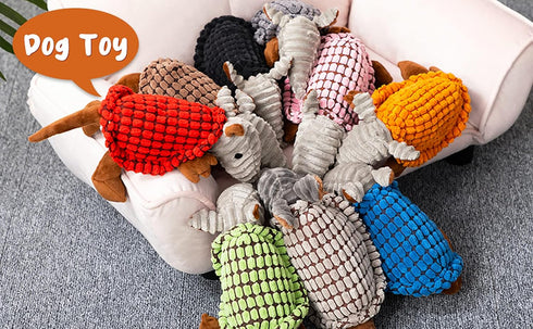 Hollypet Dog Toys, Plush Dog Toys, Squeaky Dog Toys, Stuffed Toys for Small Medium Large All Breed Sizes Dogs, Big Armadillo Animals Toy, Puppy Ch...