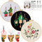 ojindiy 3Pack Embroidery Starter Kit with Pattern and Instructions, DIY Beginner Starter Stitch Kit Include 1Embroidery Hoop, 3 Embroidery Kit for...