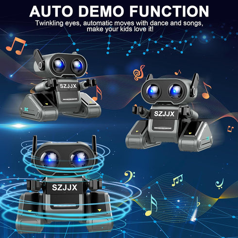 Robot Toys for Kids 3-5 5-7,Rechargeable Remote Control Robot Toy,Interactive Toy Robot for Kids with LED Eyes & Music & Dance,Intelligent Robots ...