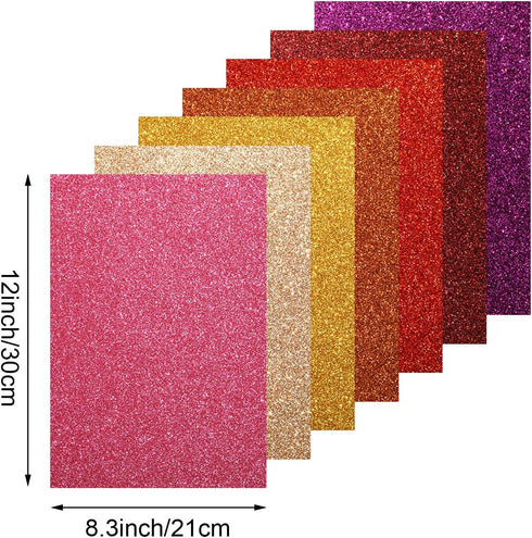 WILLBOND 20 Pieces Shiny Glitter Faux Leather Sheets PU Faux Leather Fabric Sheet for DIY Crafts Wedding Sewing Making Earrings Crafts Hair Bows C...