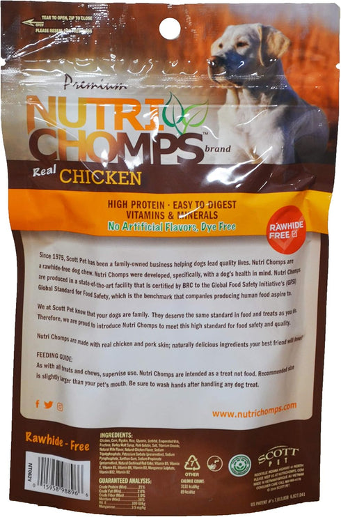 NutriChomps Dog Chews – 5-inch Twists, Easy to Digest, Rawhide-Free Dog Treats, Healthy, 10 Count, Real Chicken Flavor, Bundle of 2 (NT062V-2)...