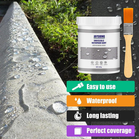 JAYSUING Invisible Waterproof Agent, Waterproof Seal, No Pounding Brick Leakage, Super Strong Adhesive Seal Coating 10.5Fl Oz (300g)...