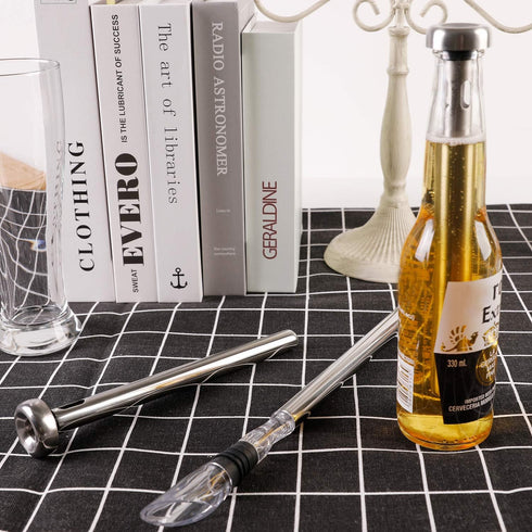 Beer Chiller Sticks Wine Chilling Rod for Bottles Set Stainless Steel Beverage Cooler...