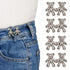 TOOVREN Cute Bear Button Pins for Jeans, No Sew and No Tools Instant Pant Waist Tightener, Adjustable for Loose Jeans 4 Sets Jeans Button Replacem...