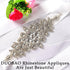 DUOBAO Crystal Rhinestone Applique Silver Wedding Sash Bridal Belts Pearl Appliques Handmade Rhinestones Belt With two 300cm Ribbons for Prom Brid...