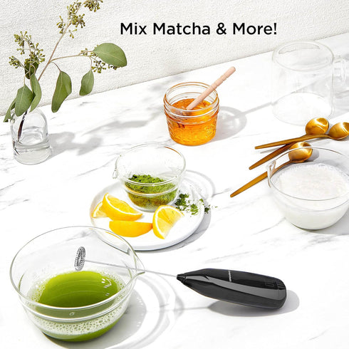 Chefman Handheld Electric Milk Frother Create Foam for Coffee, Cappuccinos, & Lattes, Mix Matcha & Protein Powder, Cordless & Compact, Stainless S...