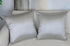Aiking Home Collection 24x24 Inches Faux Silk Square European Shams, Zipper Closure, Silver (Set of 2)...