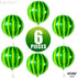 KatchOn, Big 22 Inch Watermelon Balloons - Pack of 6 | One In A Melon Party Decorations | 4D Round Watermelon Mylar Balloon, Watermelon Decoration...