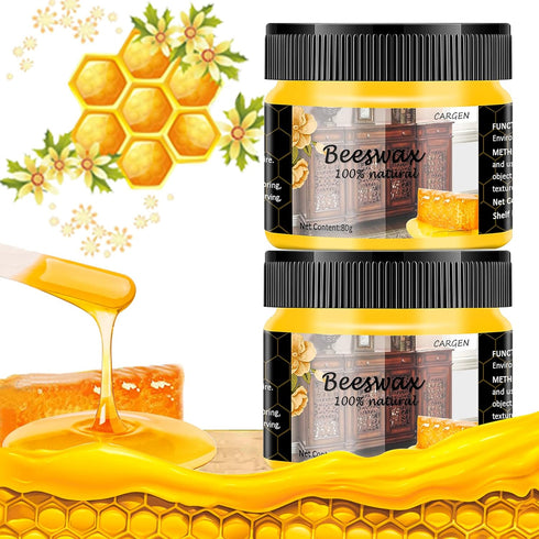 CARGEN Beeswax Furniture Polish, Wood Seasoning Beeswax for Furniture Wood Wax for Dining Table Floor Doors Chairs Cabinets to Protect and Care 2p...