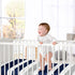 Fitted Crib Sheet for Navy and Gray Stripe Baby/Toddler Bedding - Stripe Print...