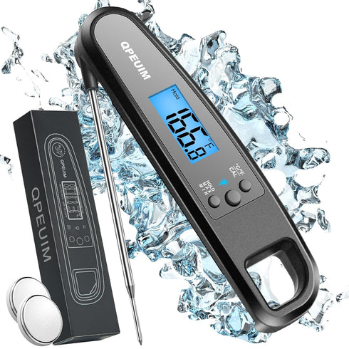 digital meat thermometer instant read meat thermometer for Cooking Kitchen Food Candy with Backlight and Magnet for Oil Deep Fry BBQ Grill Smoker ...