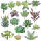 Augshy Artificial Succulents, 16 Pack Fake Succulents Plants Artificial Small Fake Plants Faux Succulents Unpotted for Lotus Landscape Decorative ...