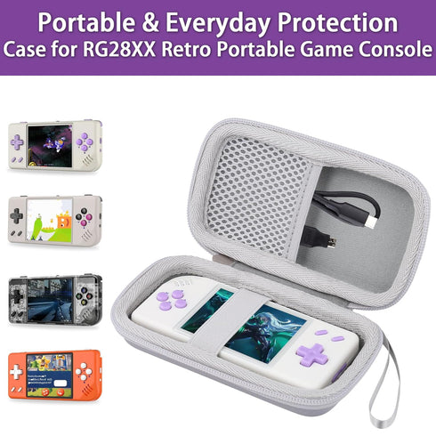 khanka Hard Travel Case Replacement for RG28XX Retro Handheld Game Console,Case Only.(White)...