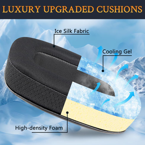 SOULWIT Cooling-Gel Replacement Earpads for Beyerdynamic DT100/DT102/DT108/DT109/DT150/DT190 Headphones, Ear Pads Cushions with Ice Silk Fabric, N...