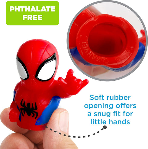 Spidey & His Amazing Friends 5 Piece Finger Puppet Set - Party Favors, Educational, Bath Toys, Floating Pool Toys, Beach Toys, Finger Toys, Playti...