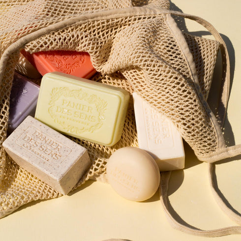 Panier des Sens Magnolia Peony Shea butter natural bar soap, bath & body soap bars - Made in France 95% natural - 2 bars, 7oz/200g each...