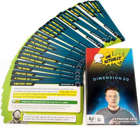 Um, Actually Dimension 20 Expansion Pack | Designed to be Added to The Um, Actually Trivia Game by Wiggles 3D...