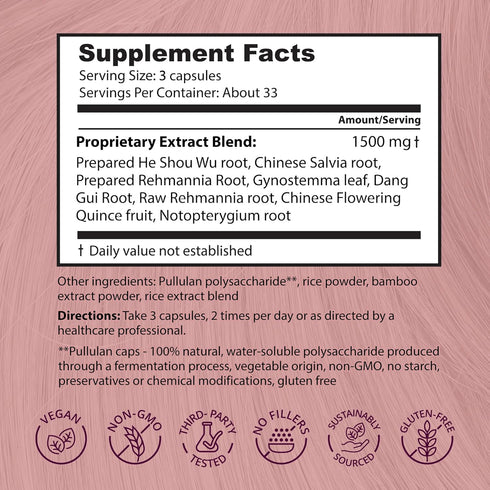 Dragon Herbs Hair and Nails | All Natural Supplement to Support Hair, Nails, Healthy Aging, and Circulation | All Natural Ingredients, Non-GMO (10...