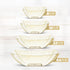 Posh Setting Square Plastic Serving Bowls, Medium Gold Glitter Plastic Serving Bowls, 4 Pack Plastic Disposable Party Snack, Buffet, Chips, or Sal...