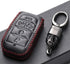 Vitodeco Genuine Leather Smart Key Fob Case Cover Protector Compatible with RAM 1500, RAM 2500, RAM 3500 2019-2025 (5-Button with Tailgate, Black/...