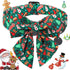 DOGWONG Christmas Holiday Dog Collar with Sailor Bowtie, Cute Cotton Dog Collar Green Santa Dog Collar Durable Soft Pet Dog Collar for Small Mediu...