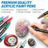 Acrylic Paint Pens Paint Markers Set of 18: Fine Point for Rock Painting Glass Wood Ceramic Fabric Metal Canvas Easter Eggs Pumpkin Kit, Drawing A...
