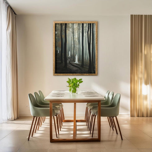 Posterizer 1 pcs-hunting mystical forest with creepy creatures 4-Gothic Art-Landscape & Nature Art-Living Room Bedroom Decor- unframed wall art...