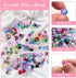 TOAOB 200pcs 8mm Glass Beads for Jewelry Making Crackle Glass Lampwork Beads Round Loose Spacer Beads Craft Supplies for Bracelets Jewelry Making ...