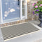 KILOCOCO Beige Striped Rug 2.3'x3.6' Indoor Outdoor Rugs Front Door Mat Hand Woven Cotton Washable Striped Layered Doormats for Front Porch/Kitche...