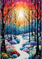 EOBROMD Landscape Diamond Art Painting Kits for Adults, 5D Forest Trail Diamond Art Painting Kits for Beginners, DIY Paint Picture with Full Drill...